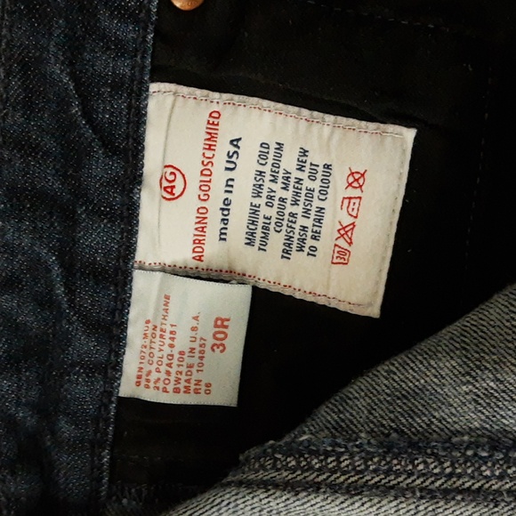 AG the Club Low Rise Bootcut Flare Medium Dark Wash Blue Denim Jeans 30R - Picture 4 of 15